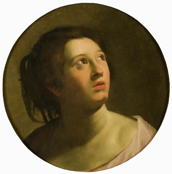 Framed Print : Young Woman, 17th century. Creator: School of Caravaggio Framed Print : Young Woman, 17th century. Creator: School of Caravaggio