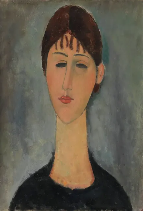 Framed Print : Young Woman, 1918. Creator: Amadeo Modigliani Framed Print : Young Woman, 1918. Creator: Amadeo Modigliani
