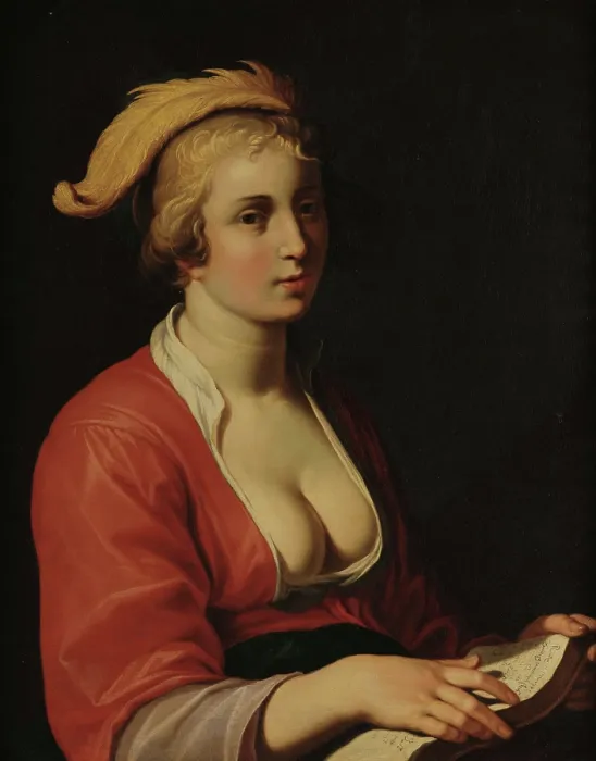 Framed Print : Young Woman with a Book, 1630-1635. Creator: Bloemaert, Hendrick (1601 / 02-1672) Framed Print : Young Woman with a Book, 1630-1635. Creator: Bloemaert, Hendrick (1601 / 02-1672)
