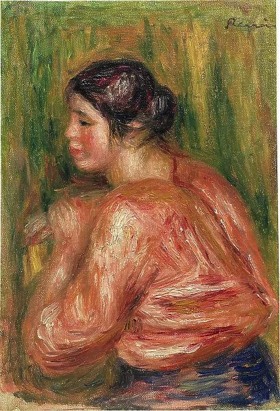 Young woman brune assise, 1916. Creator: Renoir, Pierre Auguste (1841-1919)