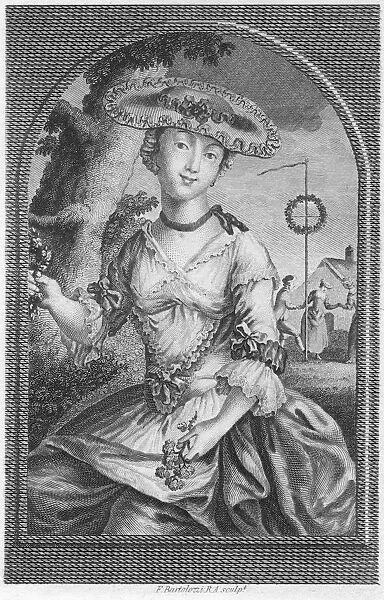 Young woman, c1740-1810. Artist: Francesco Bartolozzi