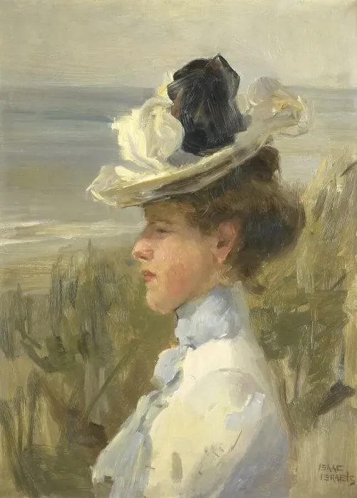 Framed Print : Young Woman, Gazing at the Sea, c.1895-c.1900. Creator: Isaac Lazerus Israels Framed Print : Young Woman, Gazing at the Sea, c.1895-c.1900. Creator: Isaac Lazerus Israels