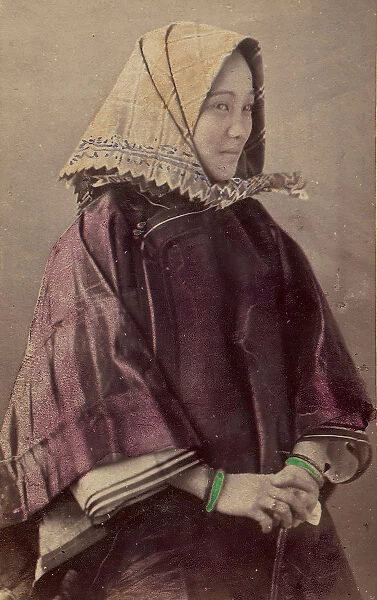 Young Woman with Green Bracelets, 1870s. Creator: Unknown