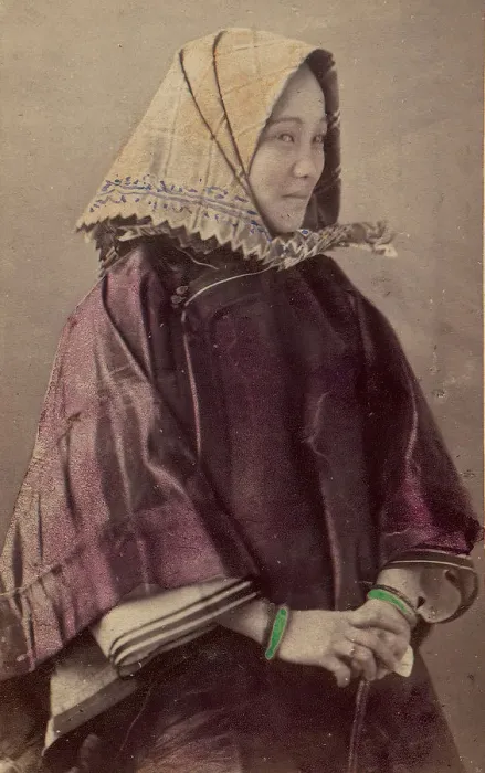 Framed Print : Young Woman with Green Bracelets, 1870s. Creator: Unknown Framed Print : Young Woman with Green Bracelets, 1870s. Creator: Unknown