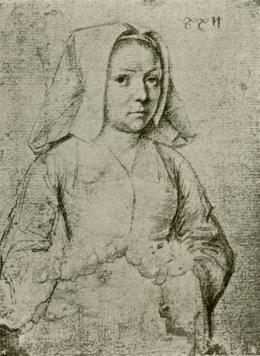 Framed Print : Young woman, late 15th-early 16th century, (1908). Creator: Gerard David Framed Print : Young woman, late 15th-early 16th century, (1908). Creator: Gerard David