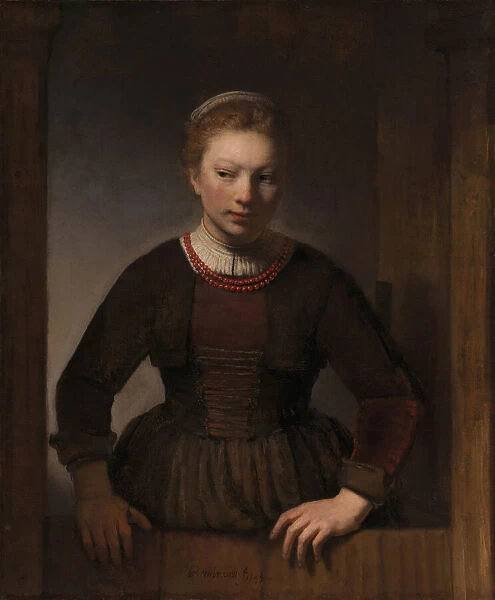 Young Woman at an Open Half-Door, 1645. Creators: Rembrandt Harmensz van Rijn