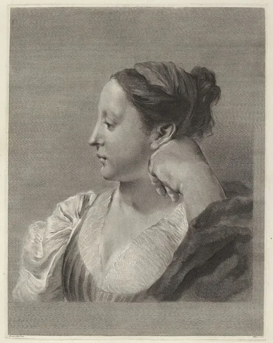 Framed Print : Young Woman in Profile. Creator: Marco Alvise Pitteri Framed Print : Young Woman in Profile. Creator: Marco Alvise Pitteri