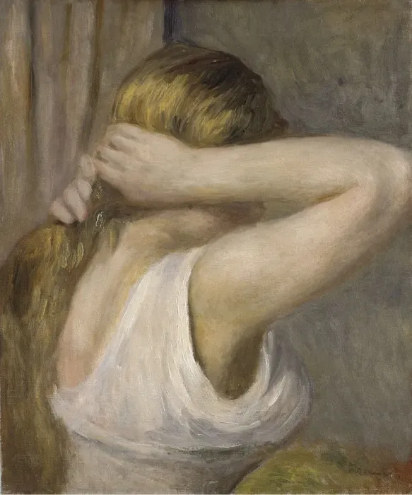 Framed Print : Young Woman with Raised Arms, c. 1895 Framed Print : Young Woman with Raised Arms, c. 1895