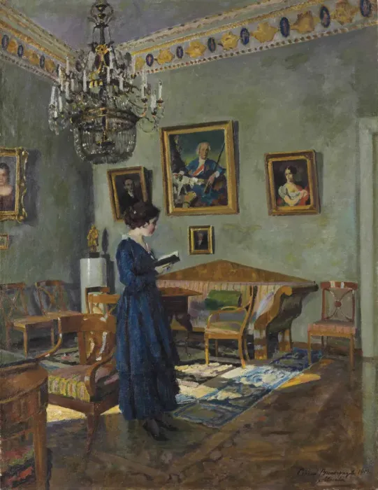 Framed Print : Young woman reading, 1919 Framed Print : Young woman reading, 1919