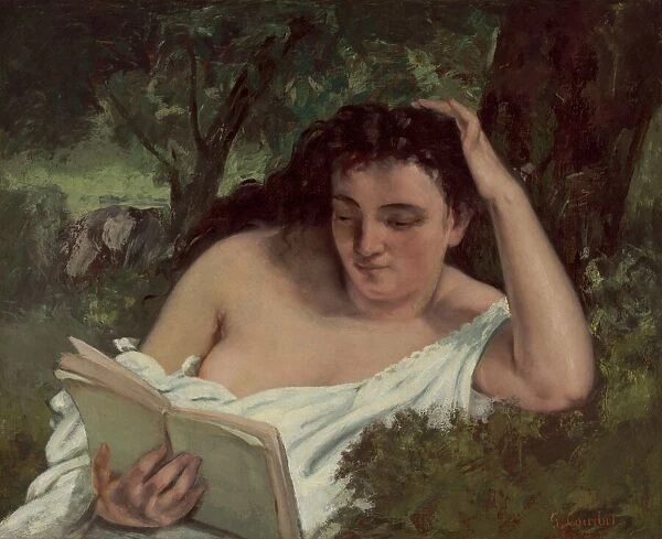 A Young Woman Reading, c. 1866 / 1868. Creator: Gustave Courbet