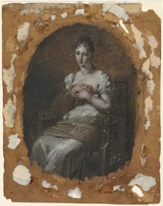 Framed Print : Young Woman Seated, last fourth 18th century or first fourth 19th century. Creator Framed Print : Young Woman Seated, last fourth 18th century or first fourth 19th century. Creator