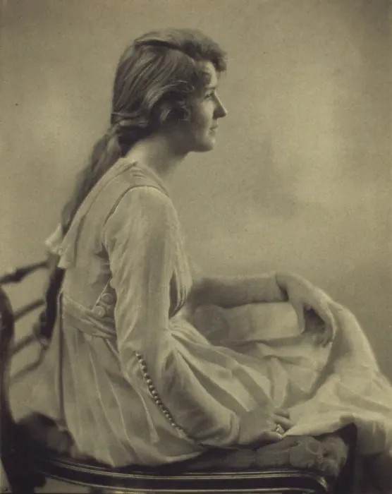 Framed Print : Young woman seated, looking right, 1918. Creator: Unknown Framed Print : Young woman seated, looking right, 1918. Creator: Unknown