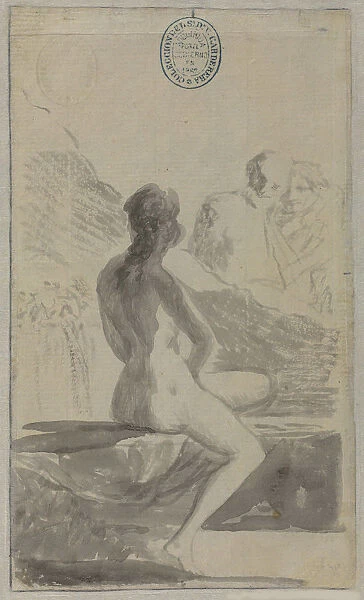 Young woman at the Well (Susanna and the Elders?) from the Madrid Album , 1795