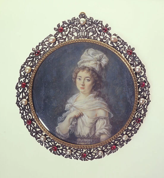 Young woman in a white headscarf, between 1790 and 1800. Creator: Ecole Francaise