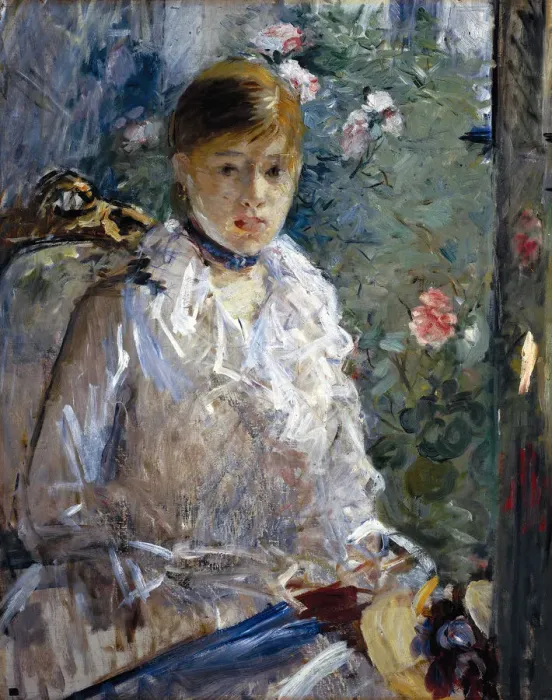Framed Print : Young Woman at a Window or The Summer Framed Print : Young Woman at a Window or The Summer
