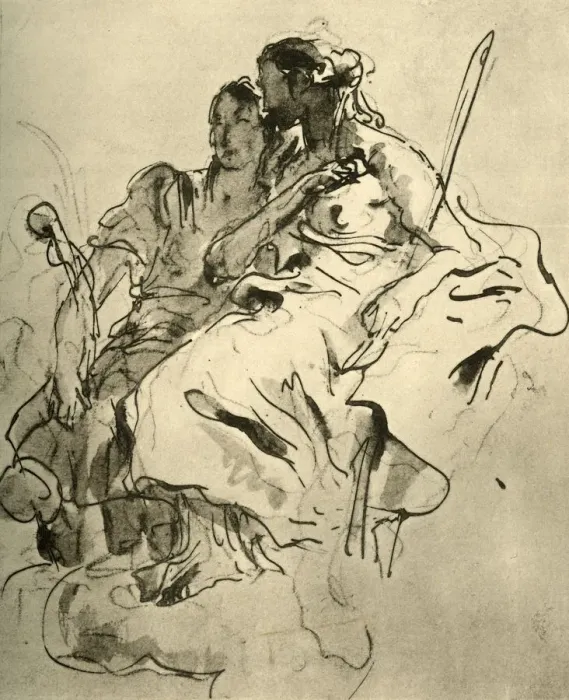 Framed Print : Two Young Women, mid 18th century, (1928). Artist: Giovanni Battista Tiepolo Framed Print : Two Young Women, mid 18th century, (1928). Artist: Giovanni Battista Tiepolo