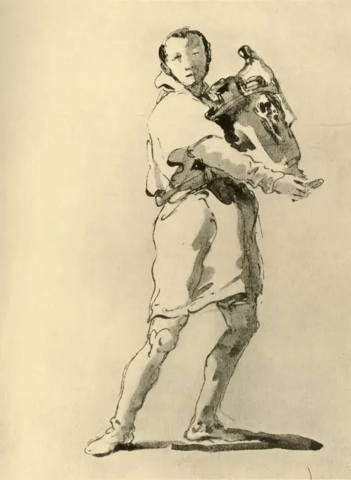 Framed Print : Youth with Amphora, mid 18th century, (1928). Artist: Giovanni Battista Tiepolo Framed Print : Youth with Amphora, mid 18th century, (1928). Artist: Giovanni Battista Tiepolo