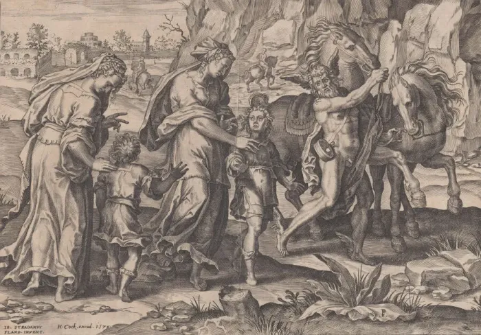Framed Print : Youth, from The Course of Human Life, 1570. Creator: Pieter Furnius Framed Print : Youth, from The Course of Human Life, 1570. Creator: Pieter Furnius
