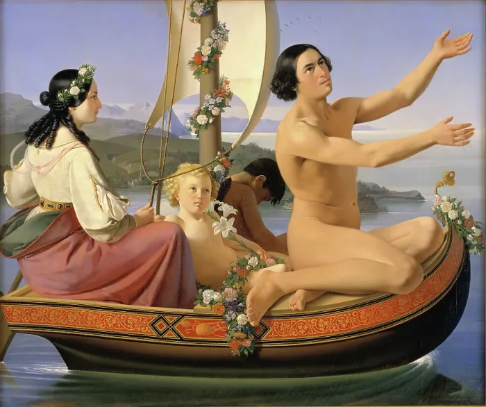 Framed Print : Youth. From the series: The Four Ages of Man, 1840-1845. Creator: Ditlev Blunck Framed Print : Youth. From the series: The Four Ages of Man, 1840-1845. Creator: Ditlev Blunck