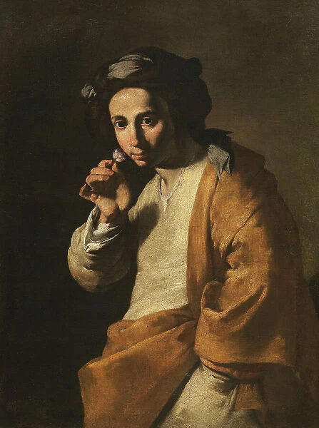Youth smelling a rose (Giovane che odora una rosa), c.1640. Creator: Master of the Annunciation to the Shepherds (active 1620-1660)