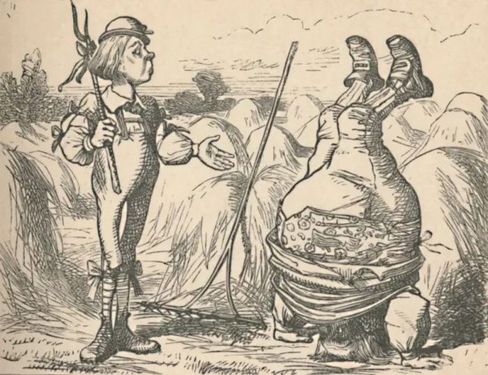 Framed Print : The youth talking to this father, who is doing a handstand, 1889. Artist: John Tenniel Framed Print : The youth talking to this father, who is doing a handstand, 1889. Artist: John Tenniel