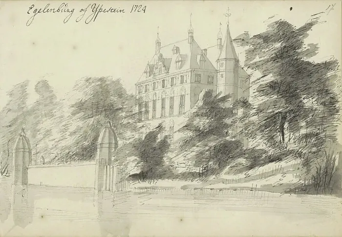 Framed Print : Ypestein Castle in Heiloo, 1724. Creator: Abraham Meyling Framed Print : Ypestein Castle in Heiloo, 1724. Creator: Abraham Meyling