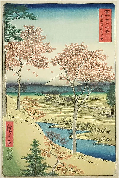 Yuhi Hill at Meguro in the Eastern Capital (Toto Meguro Yuhigaoka), from the series 'Thirty-six... Creator: Ando Hiroshige. Yuhi Hill at Meguro in the Eastern Capital (Toto Meguro Yuhigaoka), from the series 'Thirty-six