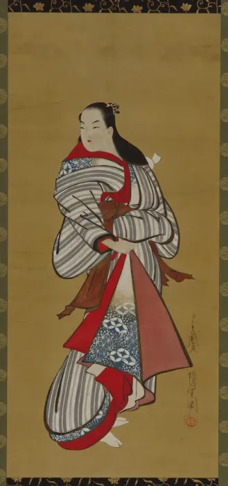 Framed Print : Yujo standing, Edo period, 1615-1868. Creator: Kaigetsudo Ando Framed Print : Yujo standing, Edo period, 1615-1868. Creator: Kaigetsudo Ando