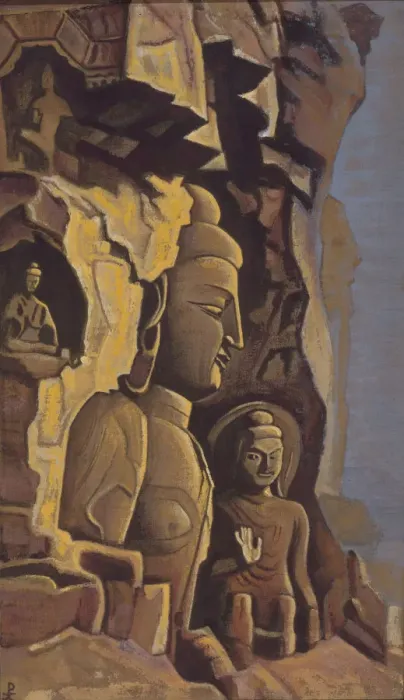 Framed Print : Yungang, 1937. Artist: Roerich, Nicholas (1874-1947) Framed Print : Yungang, 1937. Artist: Roerich, Nicholas (1874-1947)