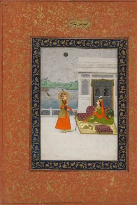 Framed Print : Yusuf and Zulaykha meeting, c. 1764. Creator: Unknown Framed Print : Yusuf and Zulaykha meeting, c. 1764. Creator: Unknown