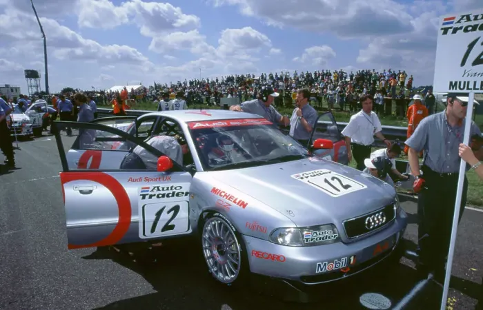 Framed Print : Yvan Muller's Audi A4 on starting grid, Thruxton circuit, Andover, Hampshire, 1998 Framed Print : Yvan Muller's Audi A4 on starting grid, Thruxton circuit, Andover, Hampshire, 1998