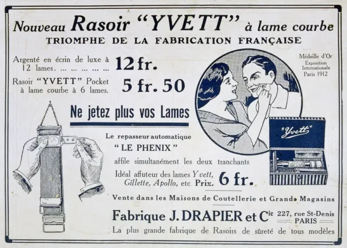 Framed Print : Yvett razor advertisement, 1915 Framed Print : Yvett razor advertisement, 1915