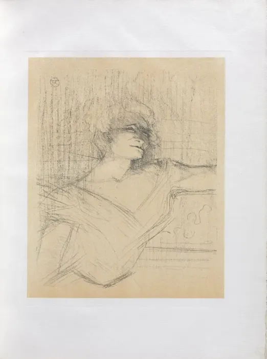 Framed Print : Yvette Guilbert-English Series: Dans la glu, 1898. Creator: Henri de Toulouse-Lautrec (French