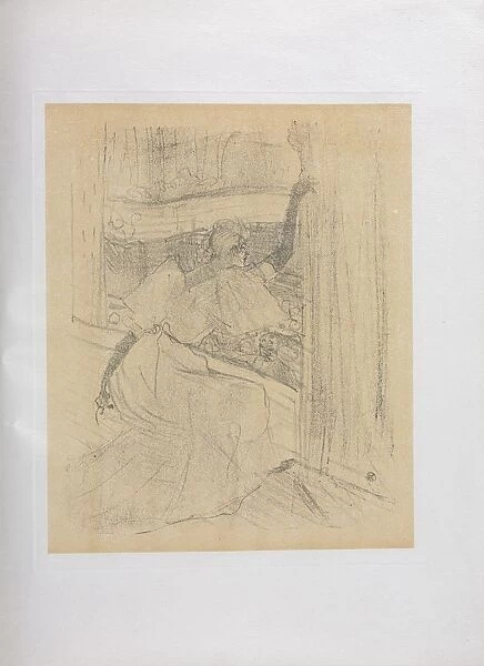 Yvette Guilbert-English Series: Saluant le public, 1898. Creator: Henri de Toulouse-Lautrec