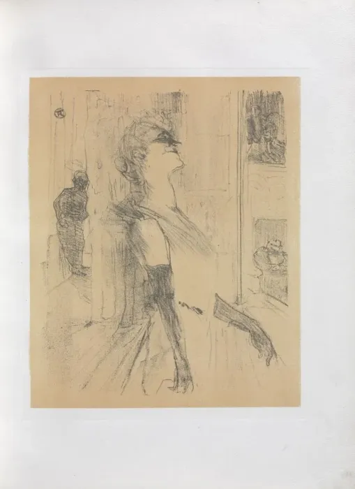 Framed Print : Yvette Guilbert-English Series: Sur la scene, 1898. Creator: Henri de Toulouse-Lautrec (French Framed Print : Yvette Guilbert-English Series: Sur la scene, 1898. Creator: Henri de Toulouse-Lautrec (French
