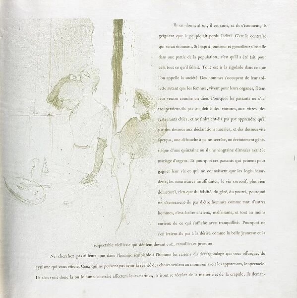 Yvette Guilbert-French Series: No. 14, 1894. Creator: Henri de Toulouse-Lautrec (French