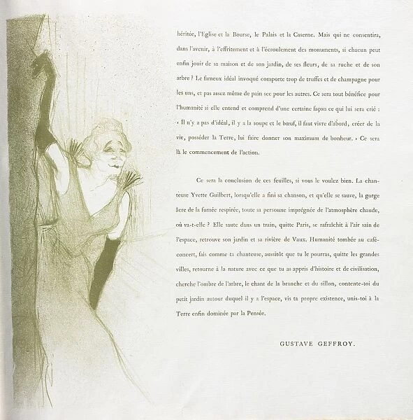 Yvette Guilbert-French Series: No. 16, 1894. Creator: Henri de Toulouse-Lautrec (French
