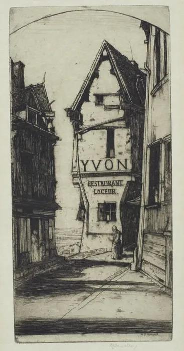 Framed Print : Yvon, 1911. Creator: David Young Cameron Framed Print : Yvon, 1911. Creator: David Young Cameron