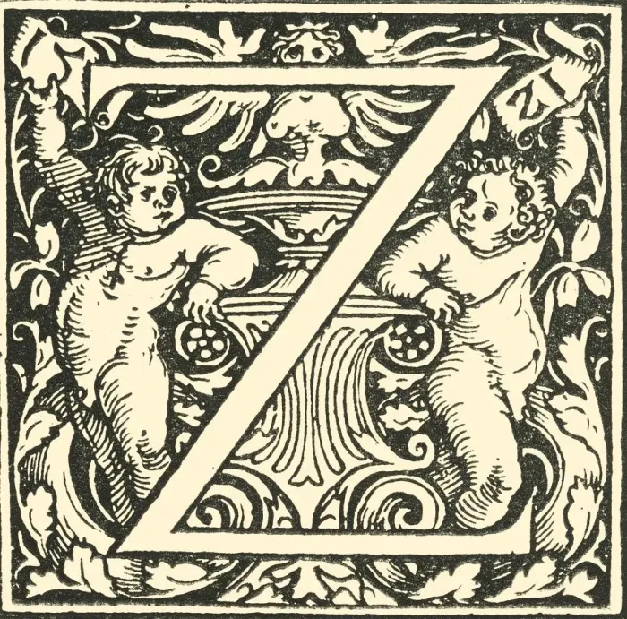 Framed Print : Z - An Alphabet by Hans Weiditz, c1520-1521, (1908). Creator: Hans Weiditz Framed Print : Z - An Alphabet by Hans Weiditz, c1520-1521, (1908). Creator: Hans Weiditz