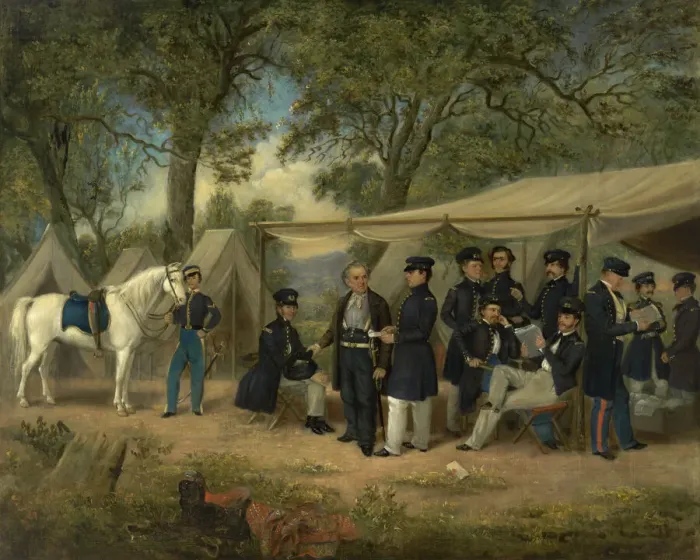 Framed Print : Zachary Taylor at Walnut Springs, 1847. Creator: William Garl Browne Framed Print : Zachary Taylor at Walnut Springs, 1847. Creator: William Garl Browne