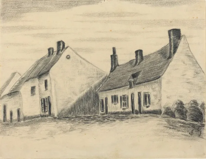 Framed Print : The Zandmennik House, c. 1879 / 1880. Creator: Vincent van Gogh Framed Print : The Zandmennik House, c. 1879 / 1880. Creator: Vincent van Gogh