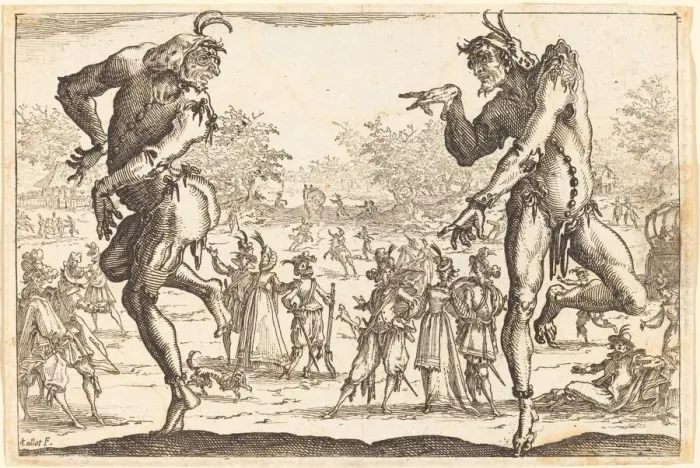 Framed Print : Two Zanni, c. 1616. Creator: Jacques Callot Framed Print : Two Zanni, c. 1616. Creator: Jacques Callot