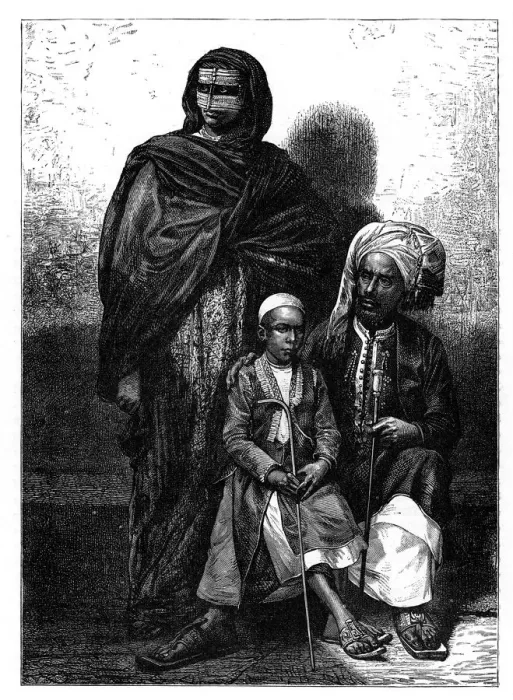 Framed Print : Zanzibar Arab family, c1890