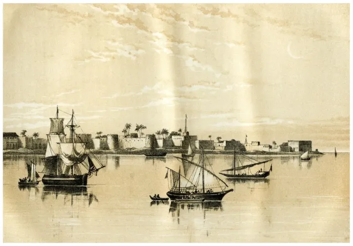 Framed Print : Zanzibar from the Sea, 1883 Framed Print : Zanzibar from the Sea, 1883