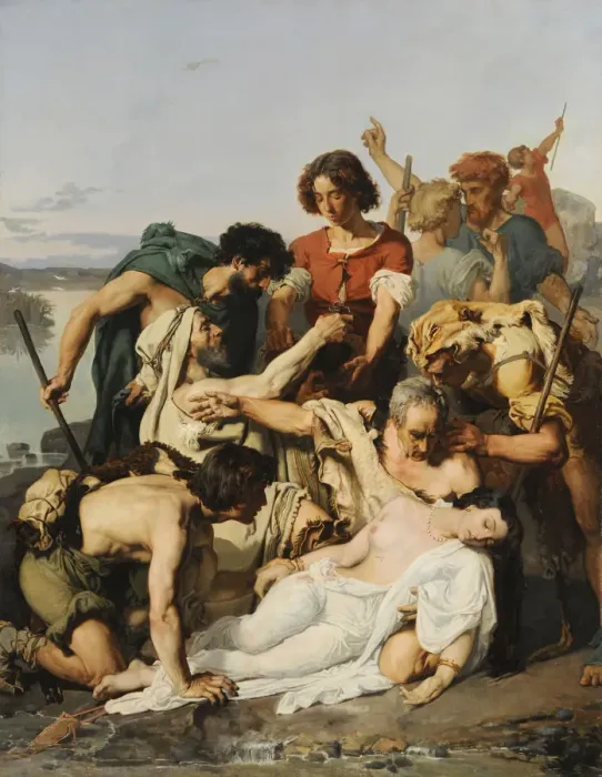 Framed Print : Zenobia Discovered by Shepherds on the Banks of the Araxes Framed Print : Zenobia Discovered by Shepherds on the Banks of the Araxes