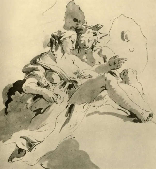 Framed Print : Zephyr and Flora, mid 18th century, (1928). Artist: Giovanni Battista Tiepolo Framed Print : Zephyr and Flora, mid 18th century, (1928). Artist: Giovanni Battista Tiepolo