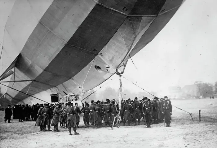 Framed Print : Zeppelin III at Luneville, 1913. Creator: Bain News Service Framed Print : Zeppelin III at Luneville, 1913. Creator: Bain News Service