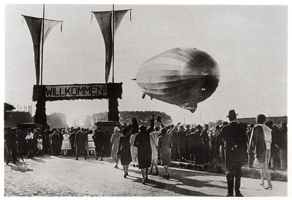 Zeppelin LZ 127 Graf Zeppelin landing at Friedrichshafen, Germany, 1933
