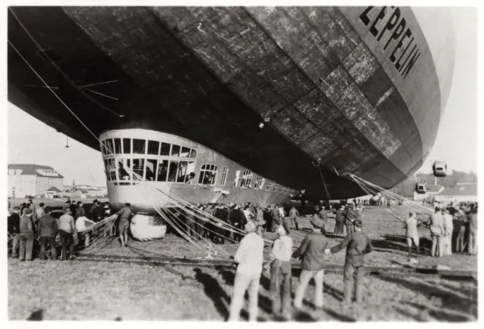 Framed Print : Zeppelin LZ 127 Graf Zeppelin after landing, 1933 Framed Print : Zeppelin LZ 127 Graf Zeppelin after landing, 1933