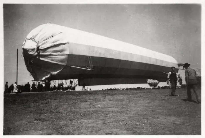 Framed Print : Zeppelin LZ 5 at Goeppingen, Germany, 1909 (1933) Framed Print : Zeppelin LZ 5 at Goeppingen, Germany, 1909 (1933)